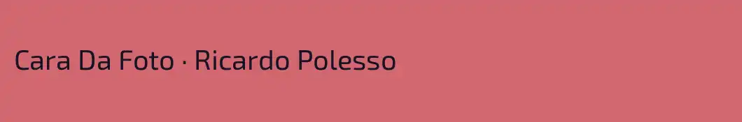 Cara Da Foto ∙ Ricardo Polesso